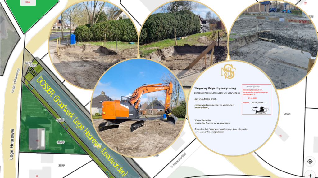 Voldongen feiten politiek gemeente Leeuwarden faalt na betaling aannemer voor gebruik grond in eigendom bij stichting NFLS